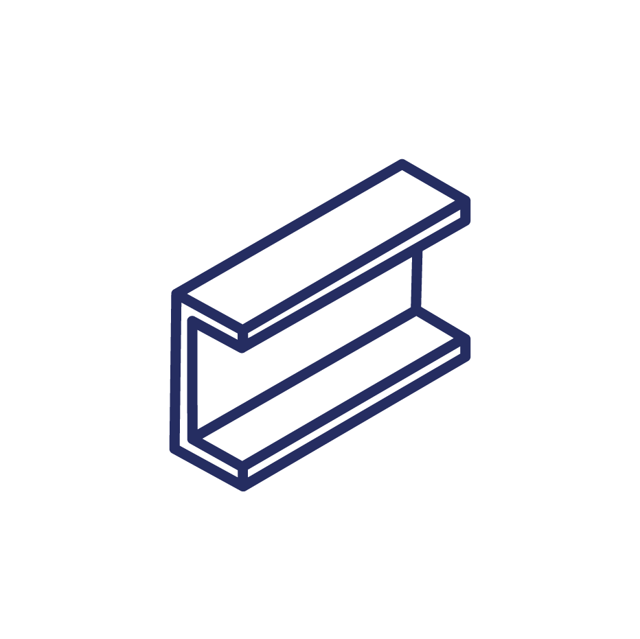 Нержавеющий швеллер 120х52х4,8х7,8 AISI 304 с уклоном ГОСТ 8240-97